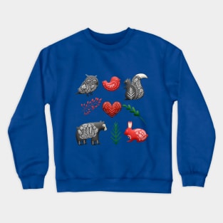 Merry Christmas Winter Animals Crewneck Sweatshirt